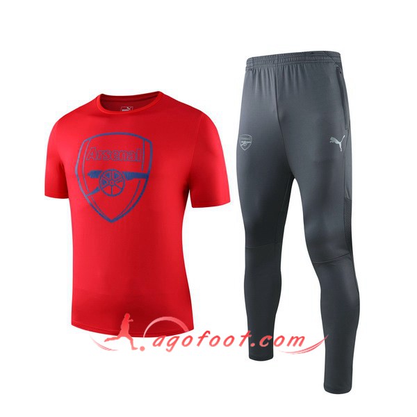 Training T-Shirts Arsenal + Pantalon Rouge 19/20