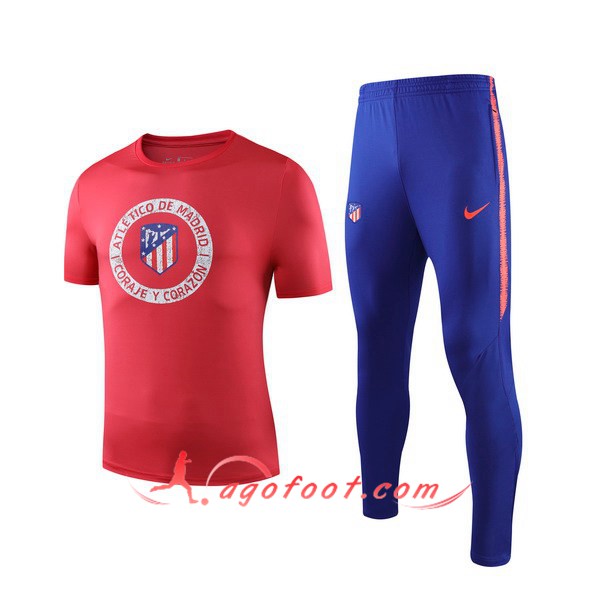 Training T-Shirts Atletico Madrid + Pantalon Rouge 19/20