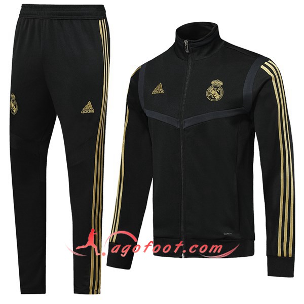 Nouveau Survetement Foot - Veste Real Madrid Noir 19/20