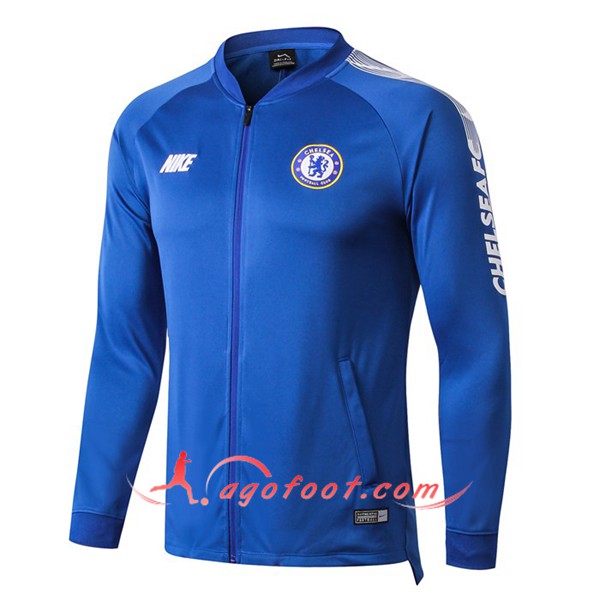Nouveau Veste Foot FC Chelsea Bleu 19/20