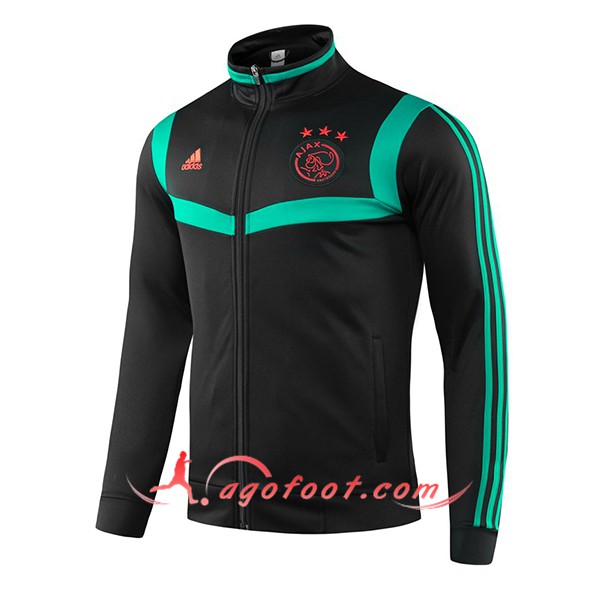 Nouveau Veste Foot AFC Ajax Vert Noir 19/20