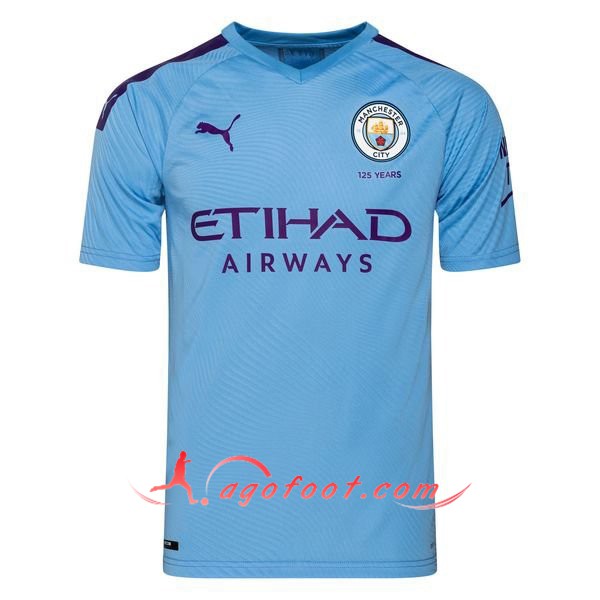 Maillot Foot Manchester City Domicile Personnalisé Floqué 19/20