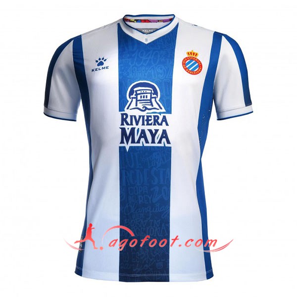 Maillot Foot RCD Espanyol Domicile Personnalisé Floqué 19/20
