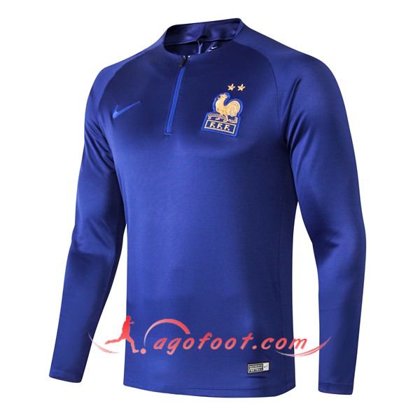 Nouveau Training Sweatshirt France Col rond Bleu Fonce 19/20