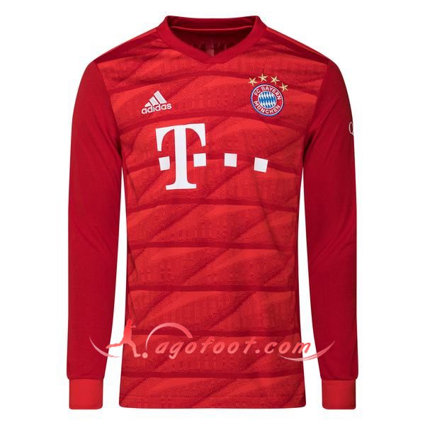 Maillot Foot Bayern Munich Manches longues Domicile Personnalisé Floqué 19/20