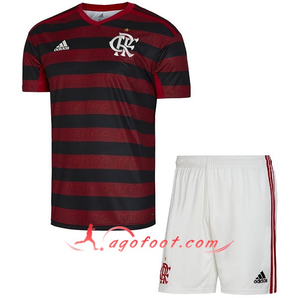 Ensemble Maillots Foot Flamengo Enfants Domicile Personnalisé 19/20