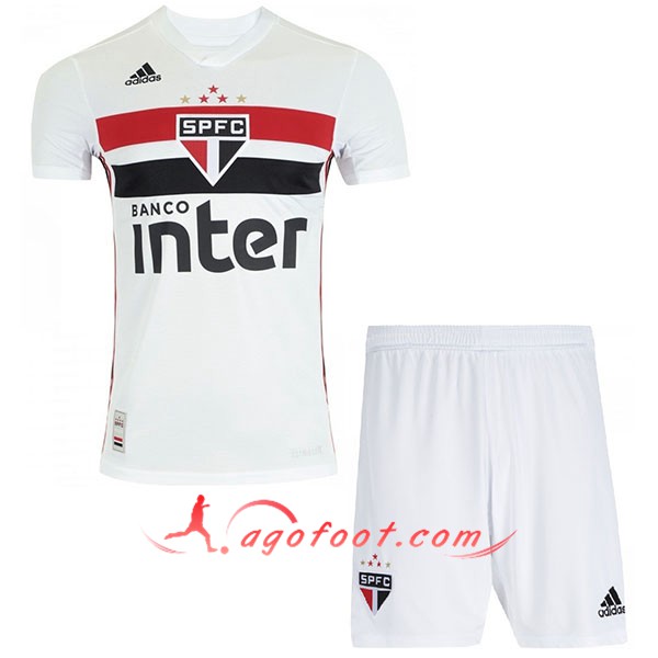 Ensemble Maillots Foot Sao Paulo FC Enfants Domicile Personnalisé 19/20