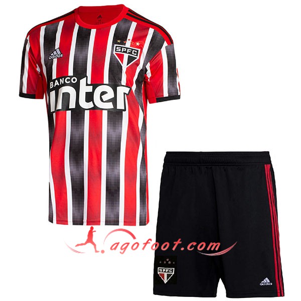 Ensemble Maillots Foot Sao Paulo FC Enfants Exterieur Personnalisé 19/20