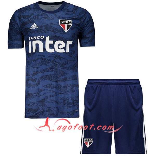 Ensemble Maillots Foot Sao Paulo FC Enfants Gardien de but Bleu Personnalisé 19/20
