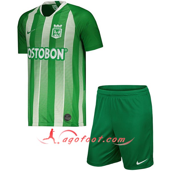 Ensemble Maillots Foot Atlético Nacional Enfants Domicile Personnalisé 19/20