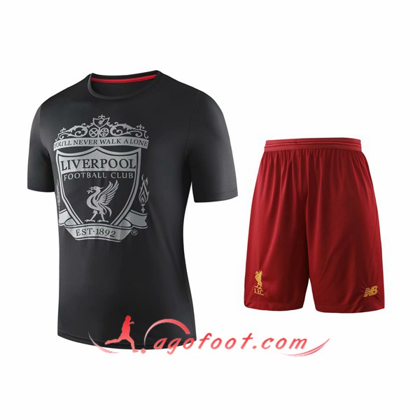 Training T-Shirts FC Liverpool + Shorts Noir 19/20