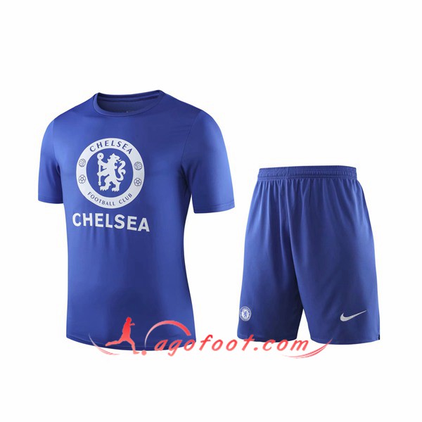 Training T-Shirts FC Chelsea + Shorts Bleu 19/20