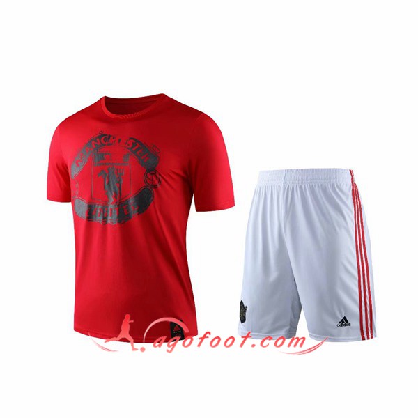 Training T-Shirts Manchester United + Shorts Rouge 19/20