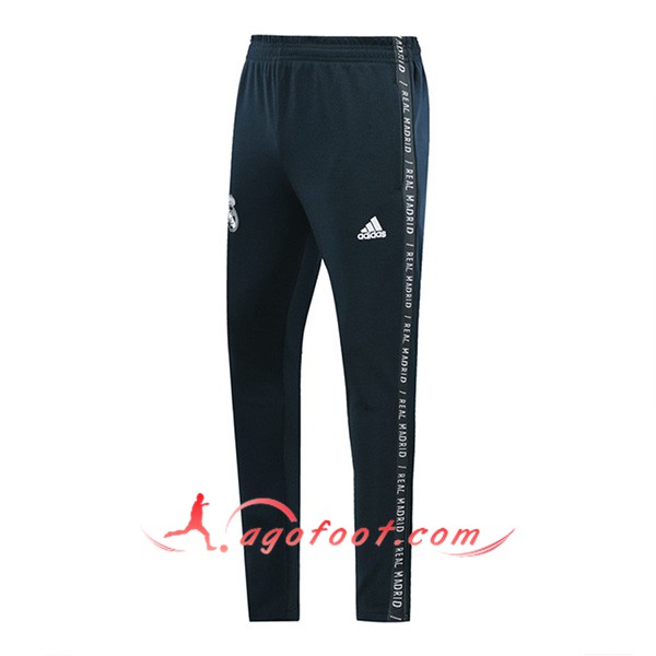 Nouveau Training Pantalon Real Madrid Bleu Fonce Blanc 19/20
