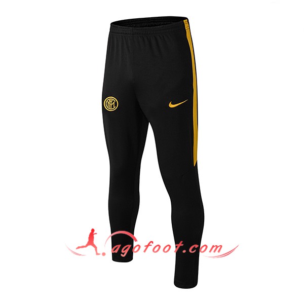 Nouveau Training Pantalon Inter Milan Noir Jaune 19/20