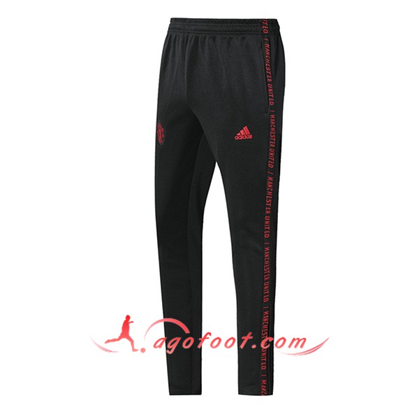 Nouveau Training Pantalon Manchester United Noir Rouge 19/20