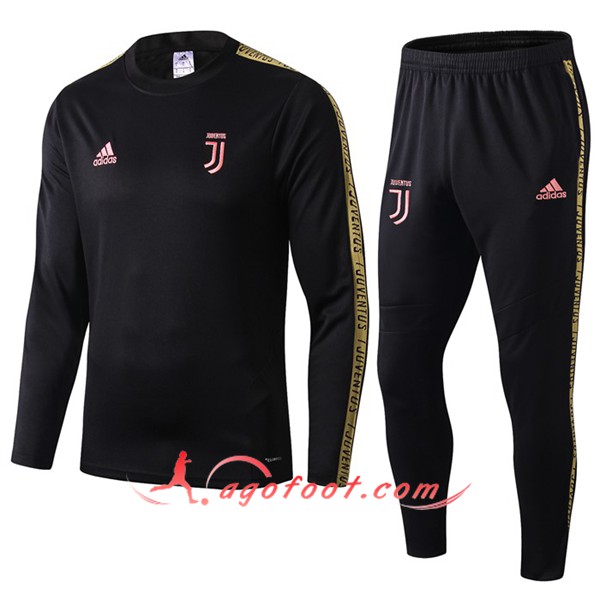Ensemble Survetement de Foot Juventus Noir Jaune 19/20