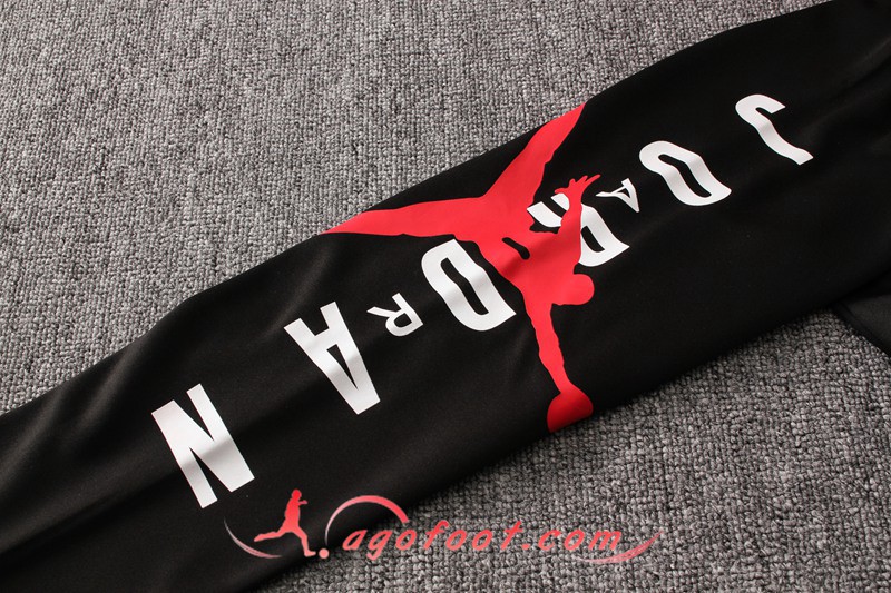 Nouveaux Ensemble Veste A Capuche Survetement Foot PSG Jordan Noir 19 20