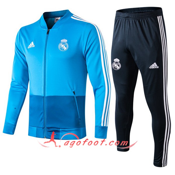 Ensemble Survetement de Foot - Veste Real Madrid Bleu 19/20
