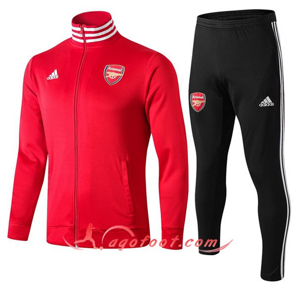 Ensemble Survetement de Foot - Veste Arsenal Rouge 19/20