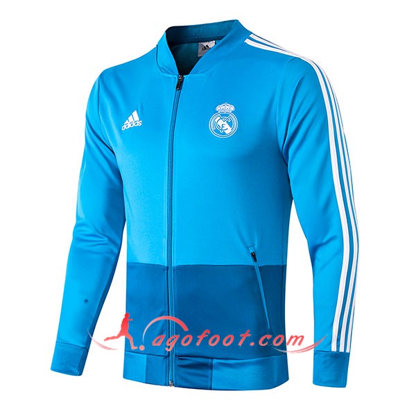 Nouveau Veste Foot Real Madrid Bleu 19/20