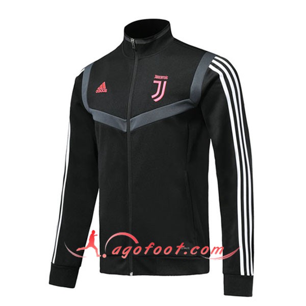 Nouveau Veste Foot Juventus Noir Blanc 19/20