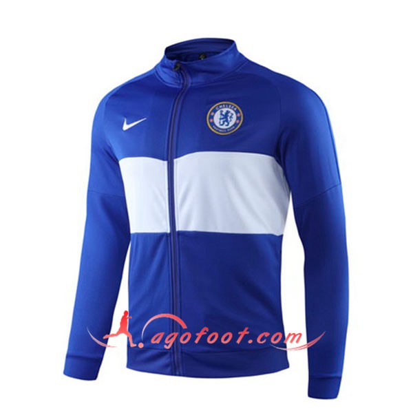 Nouveau Veste Foot FC Chelsea Bleu Blanc 19/20