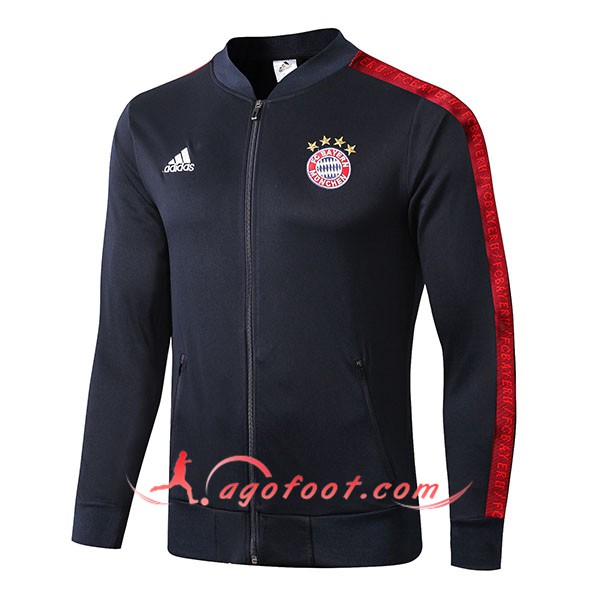 Nouveau Veste Foot Bayern Munich Bleu Fonce 19/20