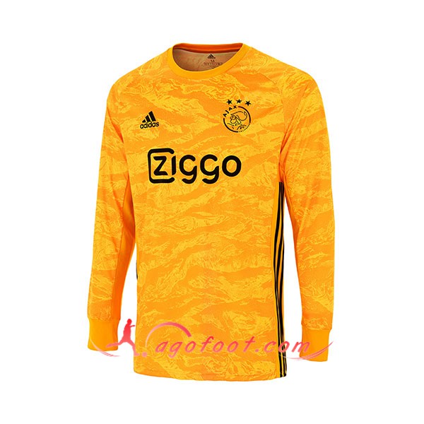 Maillot Foot AFC Ajax Gardien de but Jaune Personnalisé Floqué 19/20