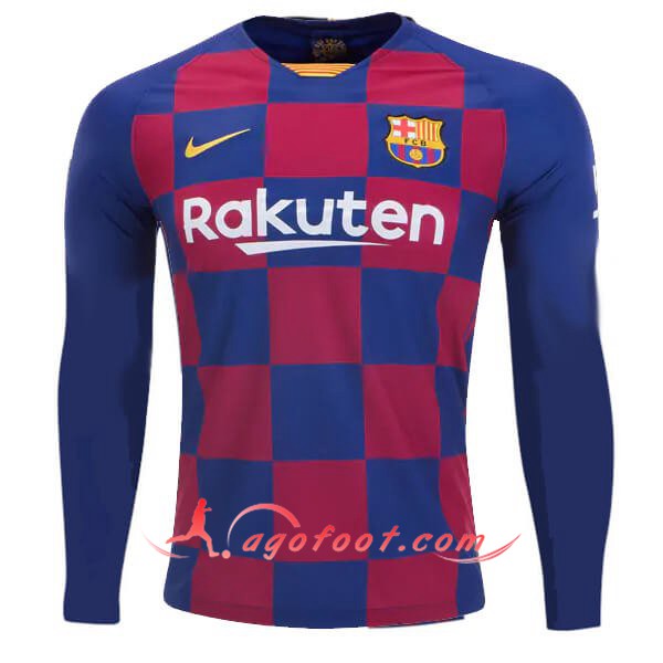 Maillot Foot FC Barcelone Domicile Manches longues Personnalisé Floqué 19/20