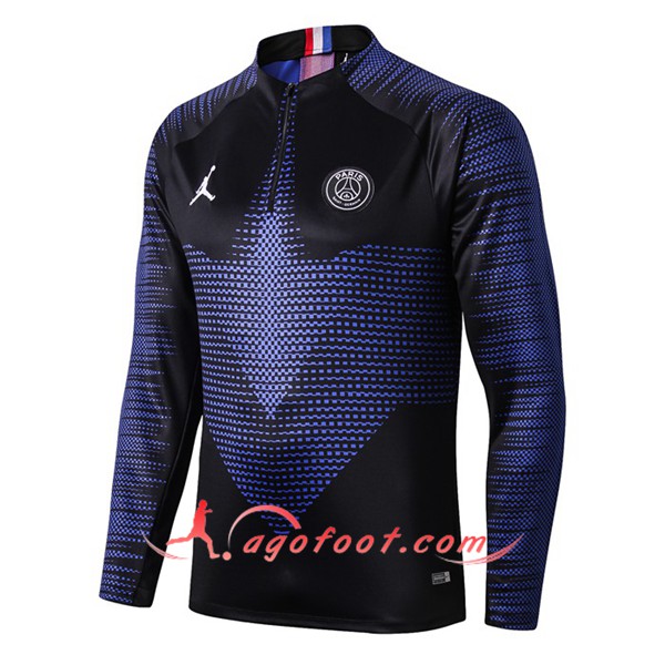 Nouveau Training Sweatshirt PSG Jordan Bleu Noir 19/20