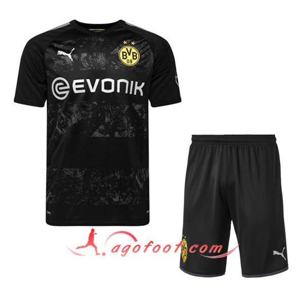 Ensemble Maillots Foot Dortmund BVB Enfants Exterieur Personnalisé 19/20