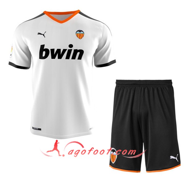 Ensemble Maillots Foot Valencia Enfants Domicile Personnalisé 19/20