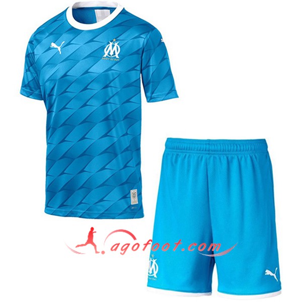 Ensemble Maillots Foot Marseille OM Enfants Exterieur Personnalisé 19/20