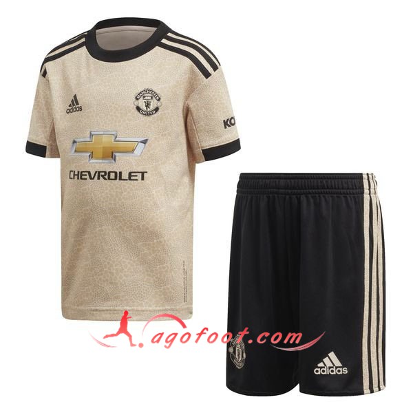 Ensemble Maillots Foot Manchester United Enfants Exterieur Personnalisé 19/20