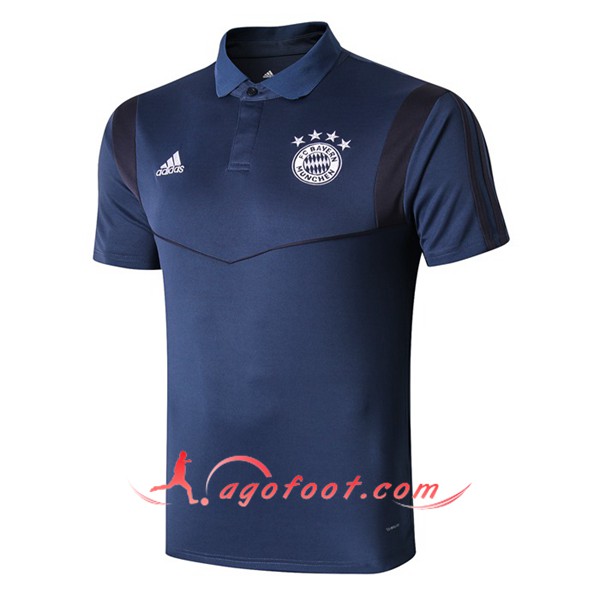 Polo Foot Bayern Munich Bleu Fonce 19/20