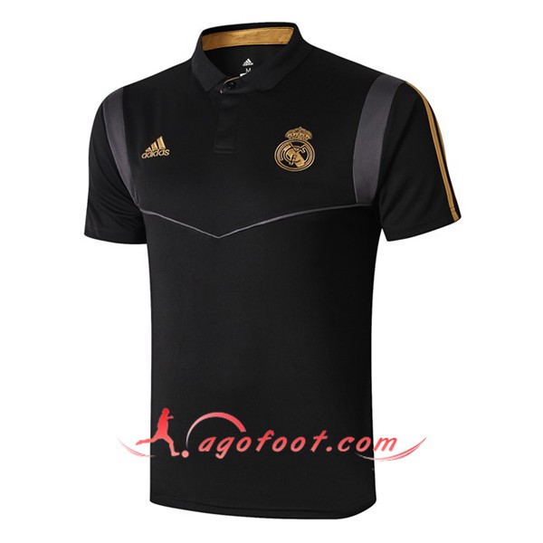 Polo Foot Real Madrid Noir Gris 19/20