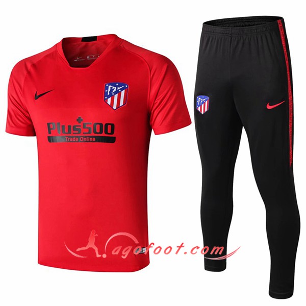 Training T-Shirts Atletico Madrid + Pantalon Rouge 19/20