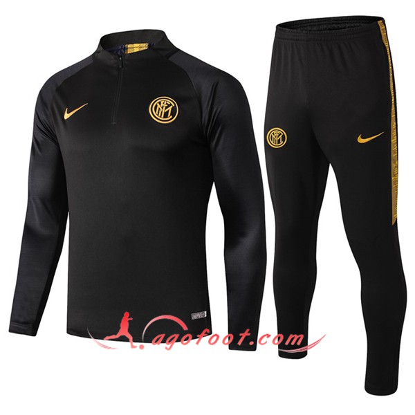 Ensemble Survetement Foot Inter Milan Noir 19/20