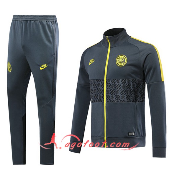 Ensemble Survetement Foot - Veste Inter Milan Gris 19/20