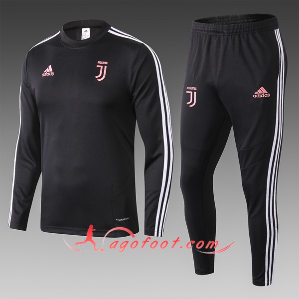 Nouveau Survetement De Foot Juventus Enfant Noir Blanc 19/20