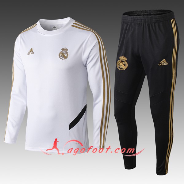 Nouveau Survetement De Foot Real Madrid Enfant Blanc 19/20