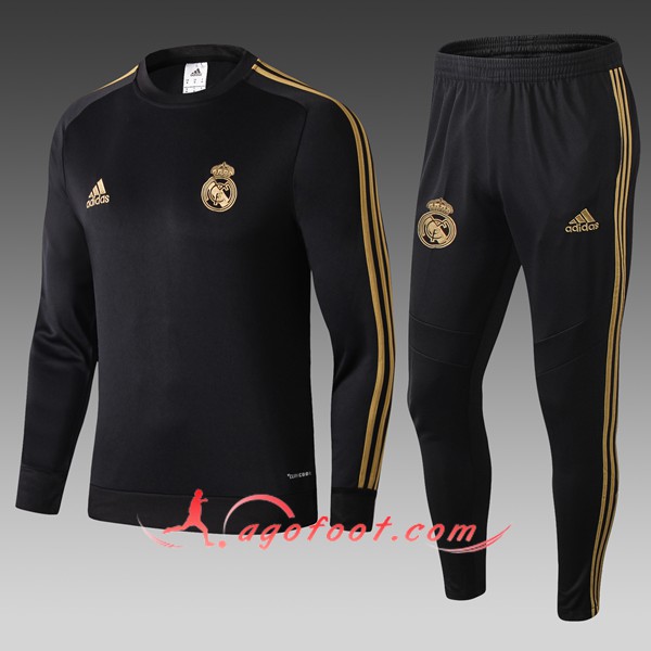 Nouveau Survetement De Foot Real Madrid Enfant Noir 19/20