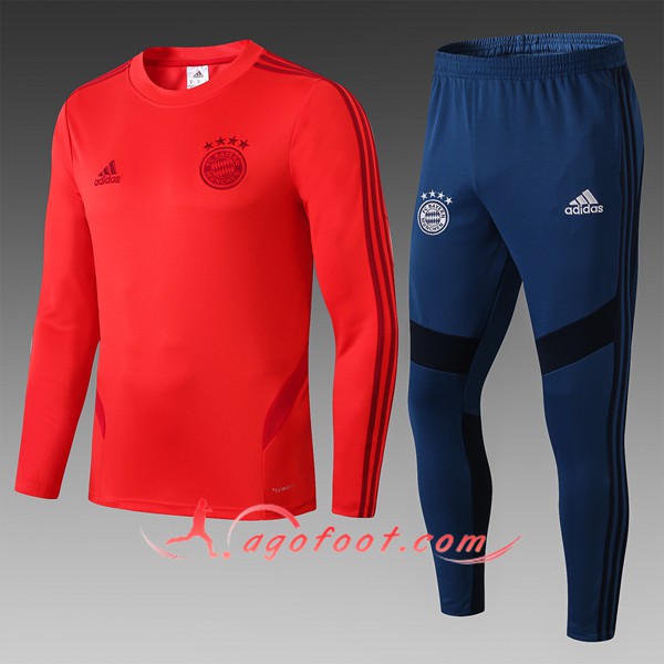 Nouveau Survetement De Foot Bayern Munich Enfant Rouge 19/20