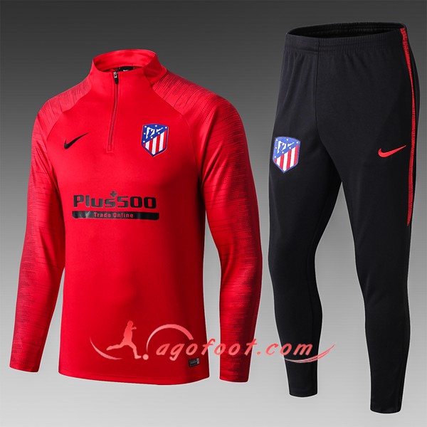 Nouveau Survetement De Foot Atletico Madrid Enfant Rouge 19/20