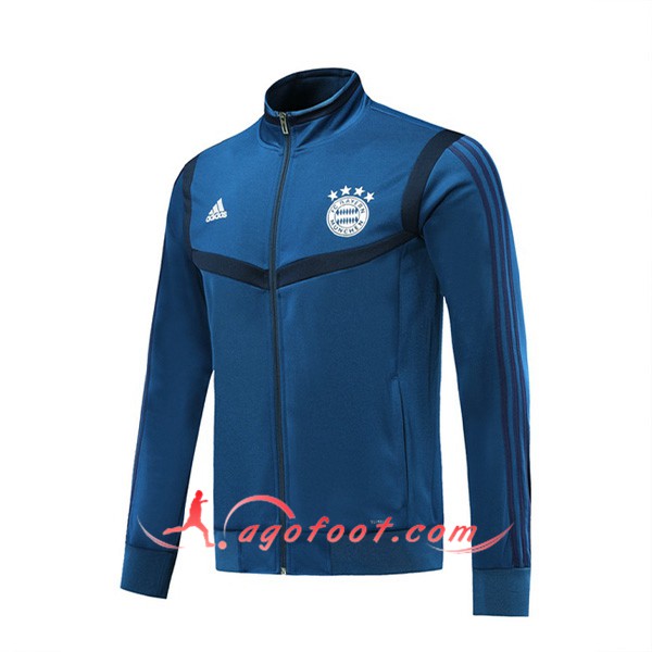 Nouveau Veste Foot Bayern Munich Bleu 19/20