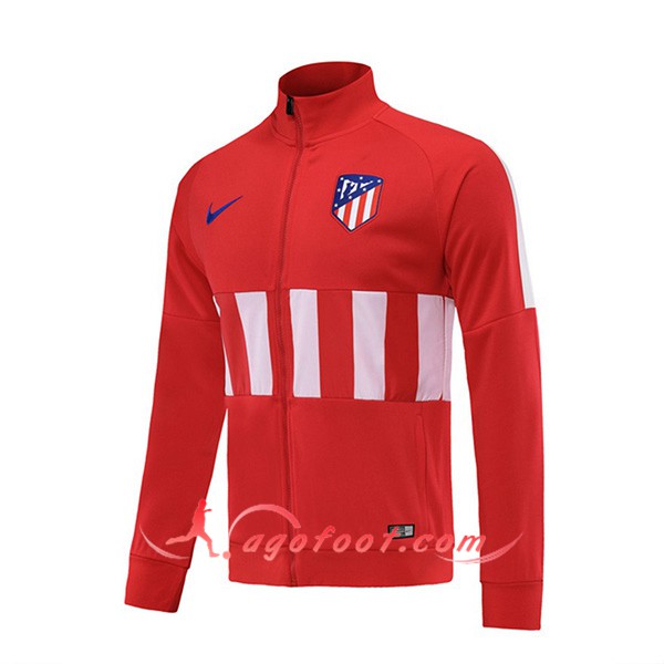 Nouveau Veste Foot Atletico Madrid Rouge Blanc 19/20
