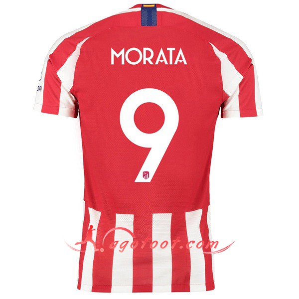 Maillot Foot Atletico Madrid (MORATA 9) Domicile Personnalisé Floqué 19/20
