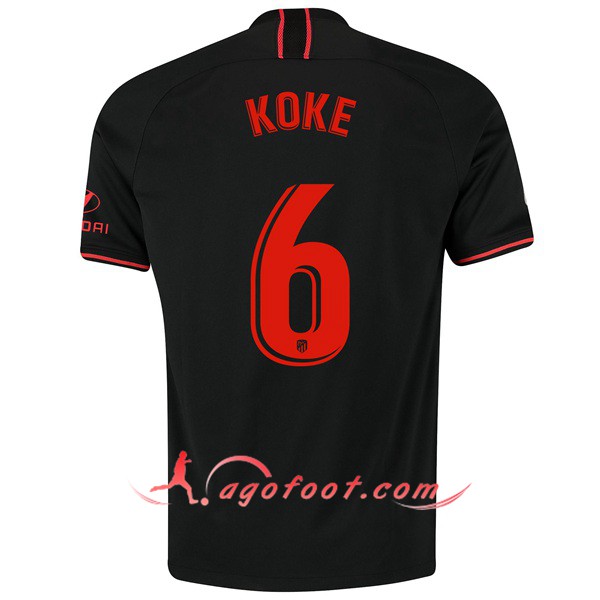 Maillot Foot Atletico Madrid (KOKE 6) Exterieur Personnalisé Floqué 19/20