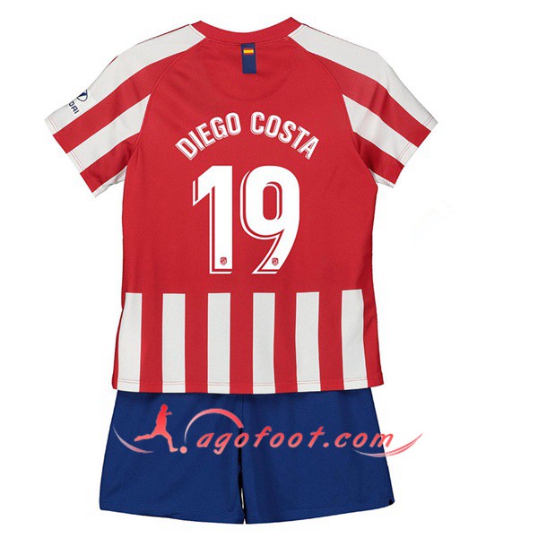 Maillot Foot Atletico Madrid (DIEGO COSTA 19) Enfant Domicile Personnalisé Floqué 19/20